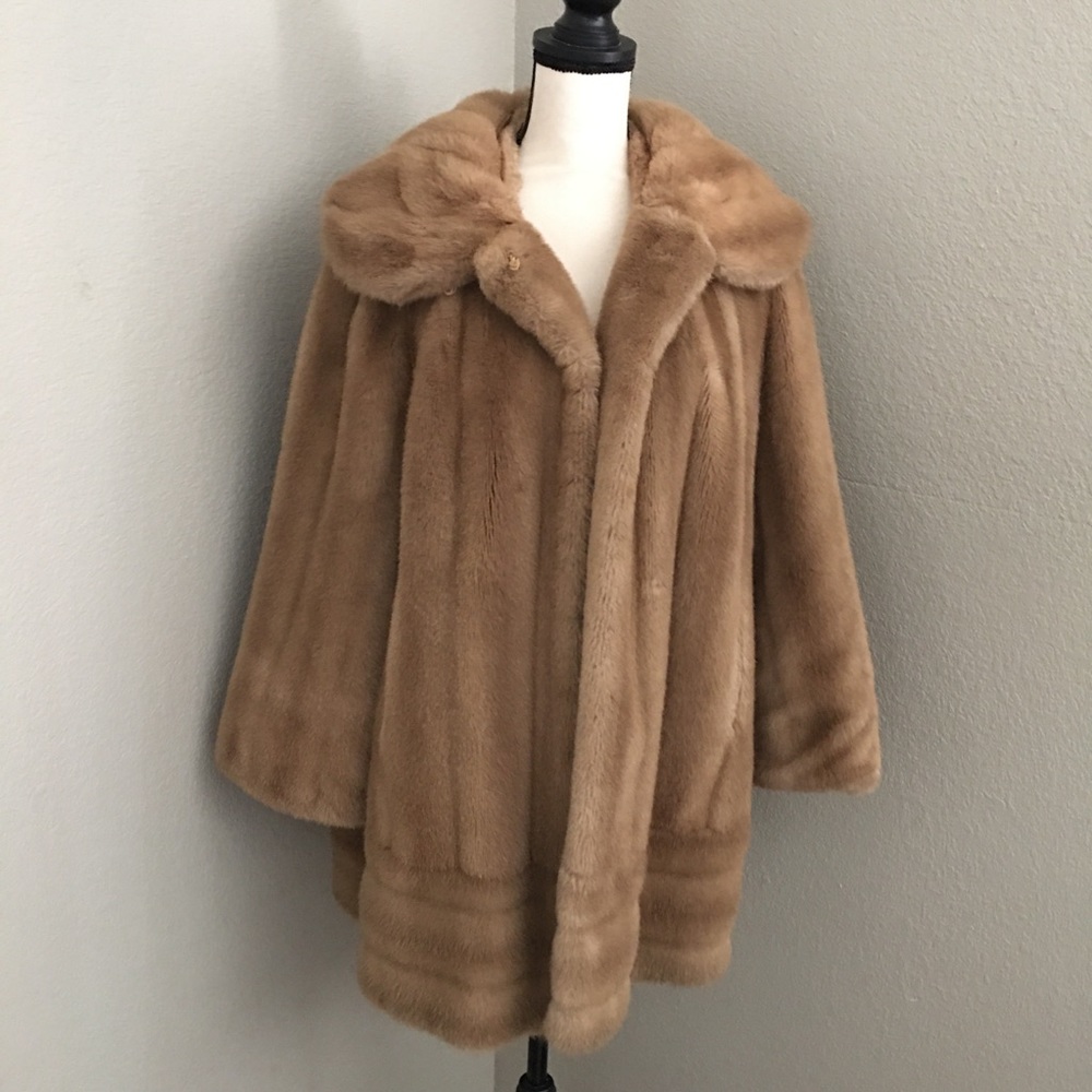 Tissavel of France Faux Fur Coat